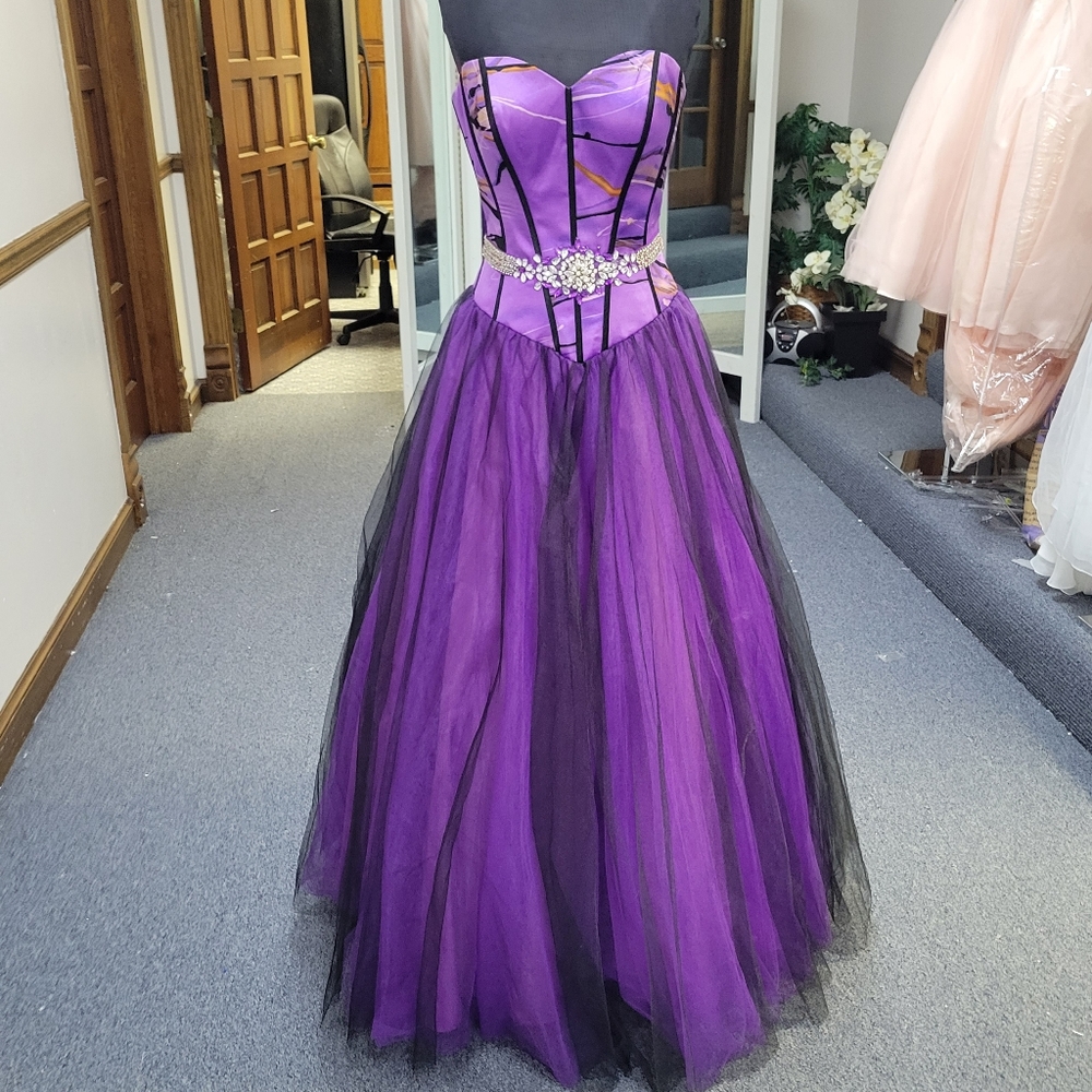 PRECIOUS FORMALS PURPLE BALLGOWN DRESS